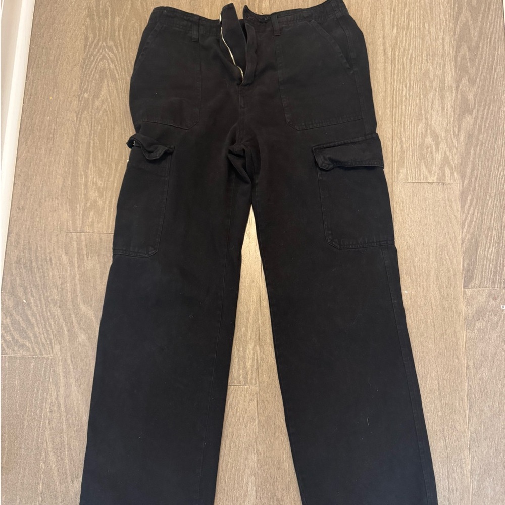 Women’s Zara Black Cargo Pants Size 8